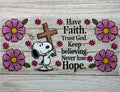 Snoopy Have Faith UVDTF Wrap