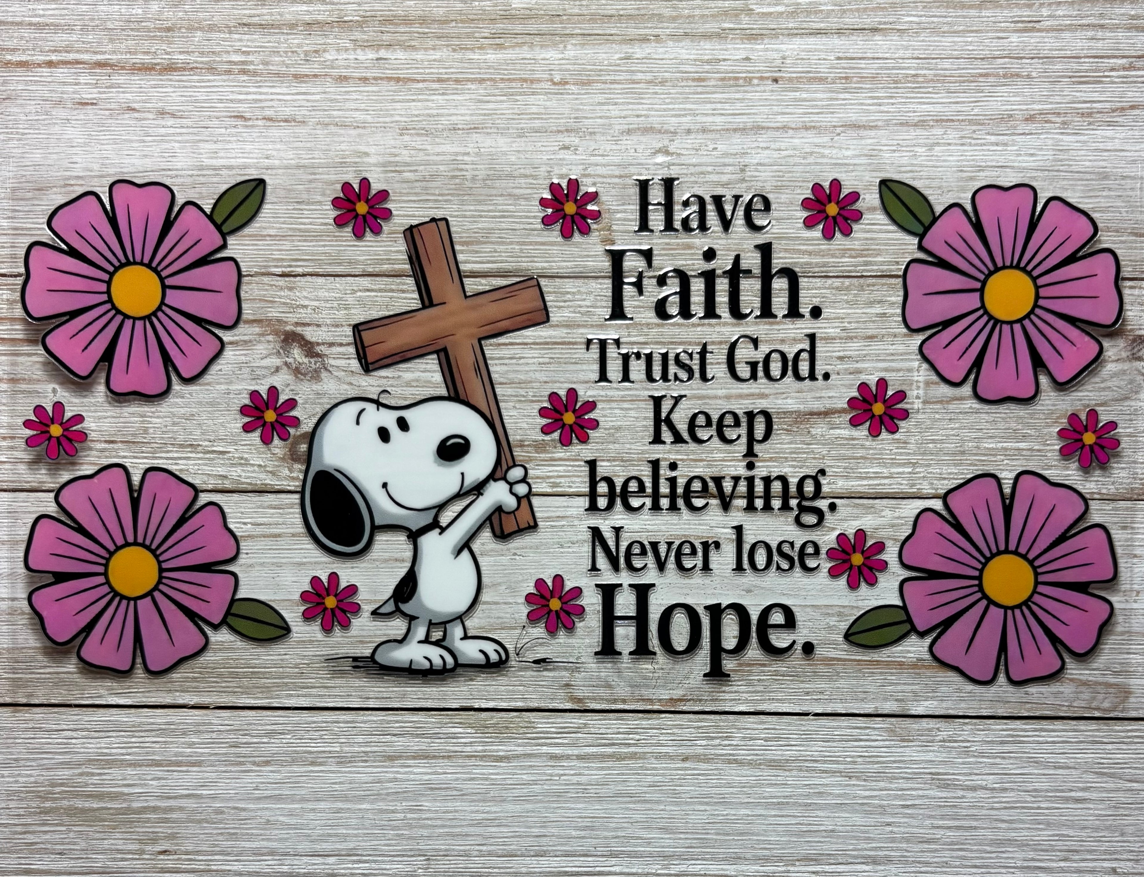 Snoopy Have Faith UVDTF Wrap