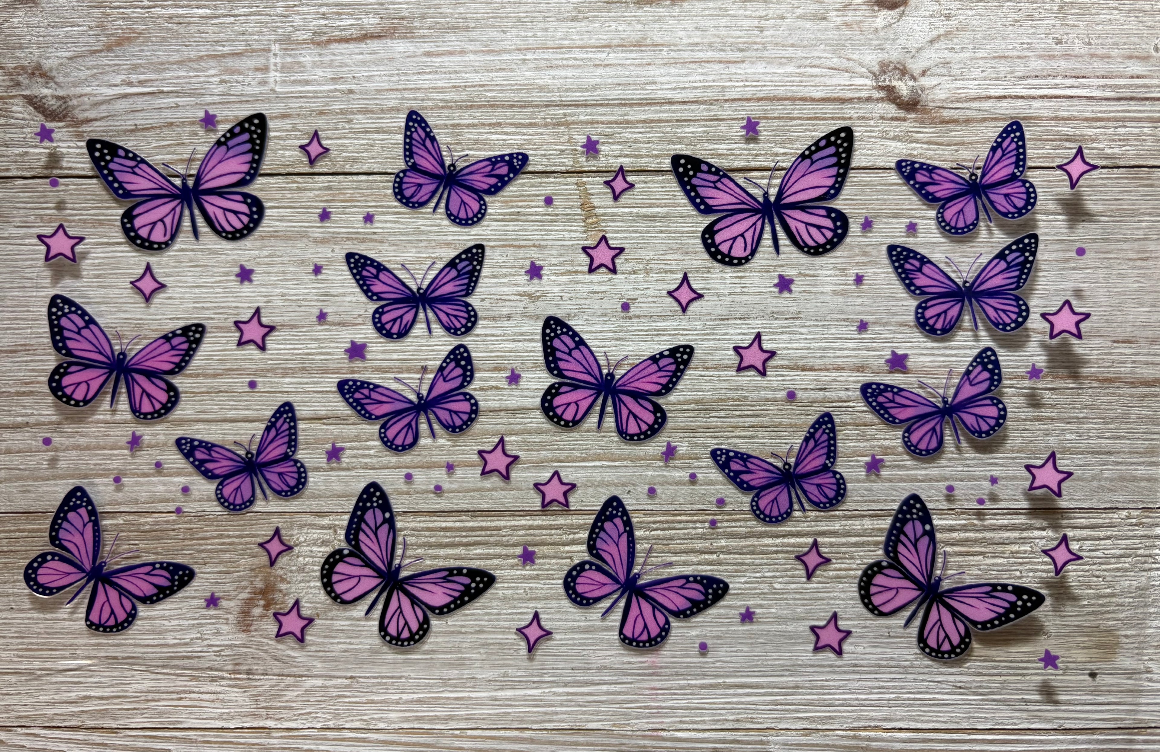 Purple Butterflies UVDTF Wrap