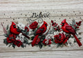 Christmas Red Cardinal Believe UVDTF Wrap