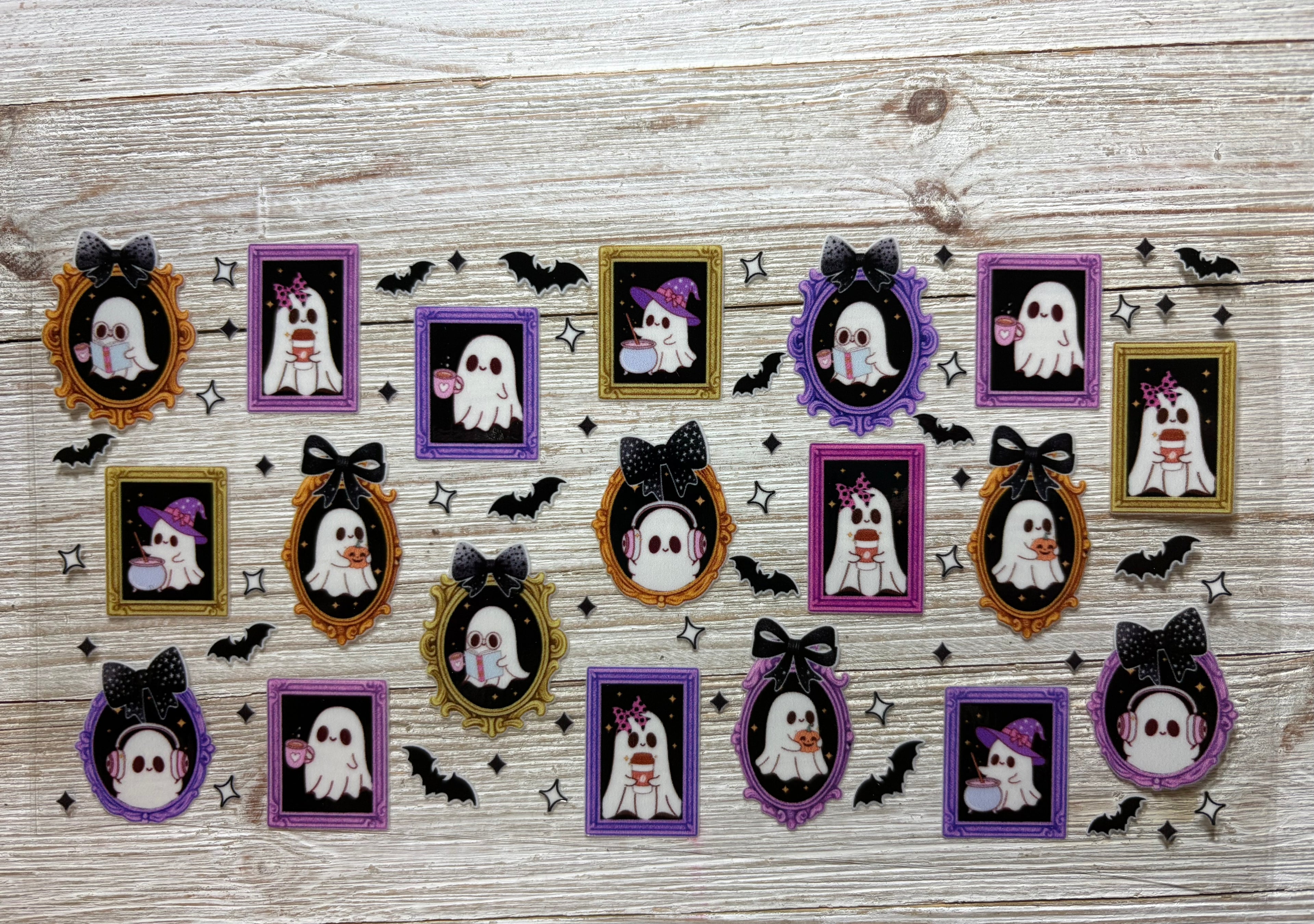 Cute Ghost Frame Art UVDTF Wrap