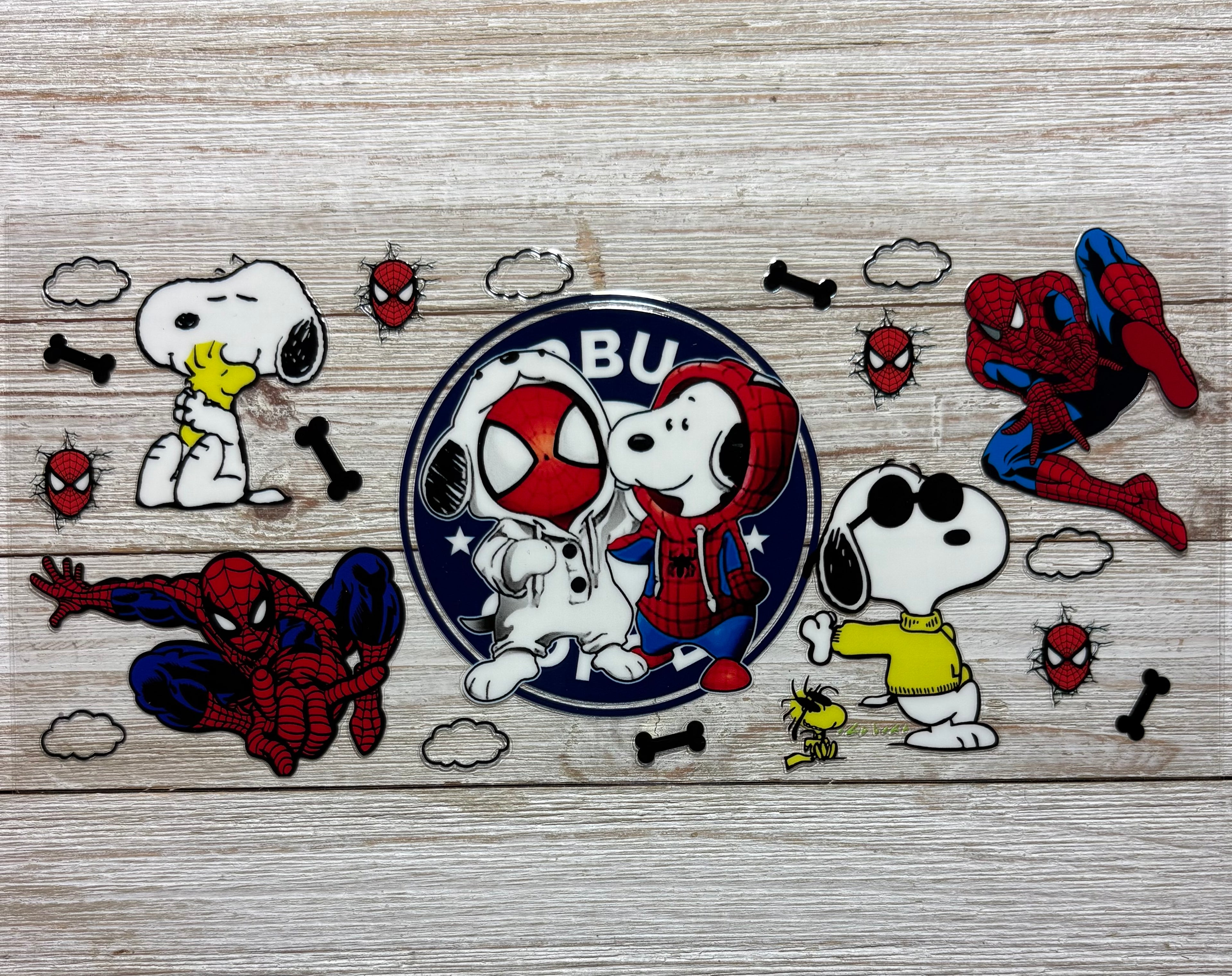 Snoopy & Spidey UVDTF Wrap