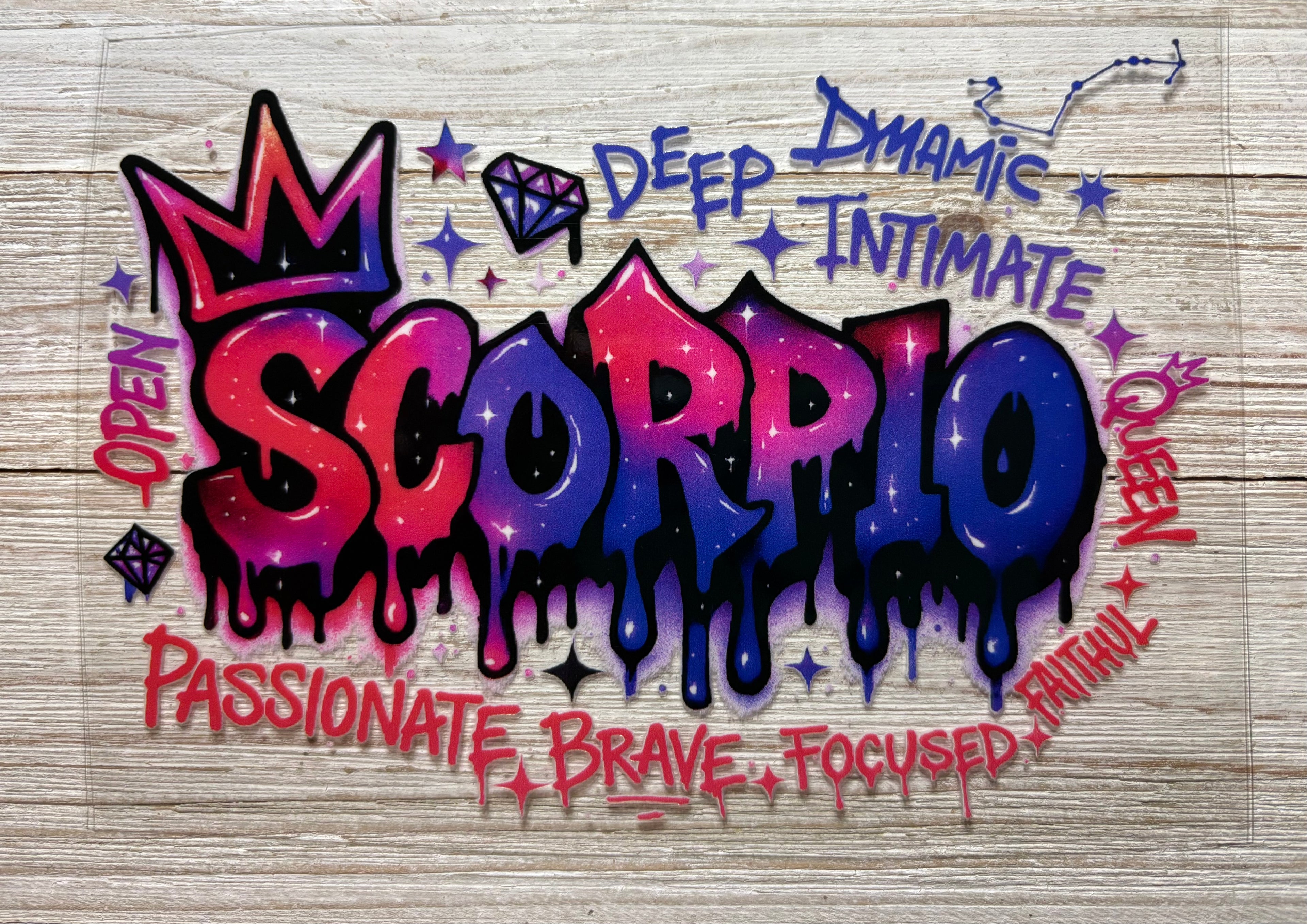 Scorpio Zodiac UVDTF Wrap
