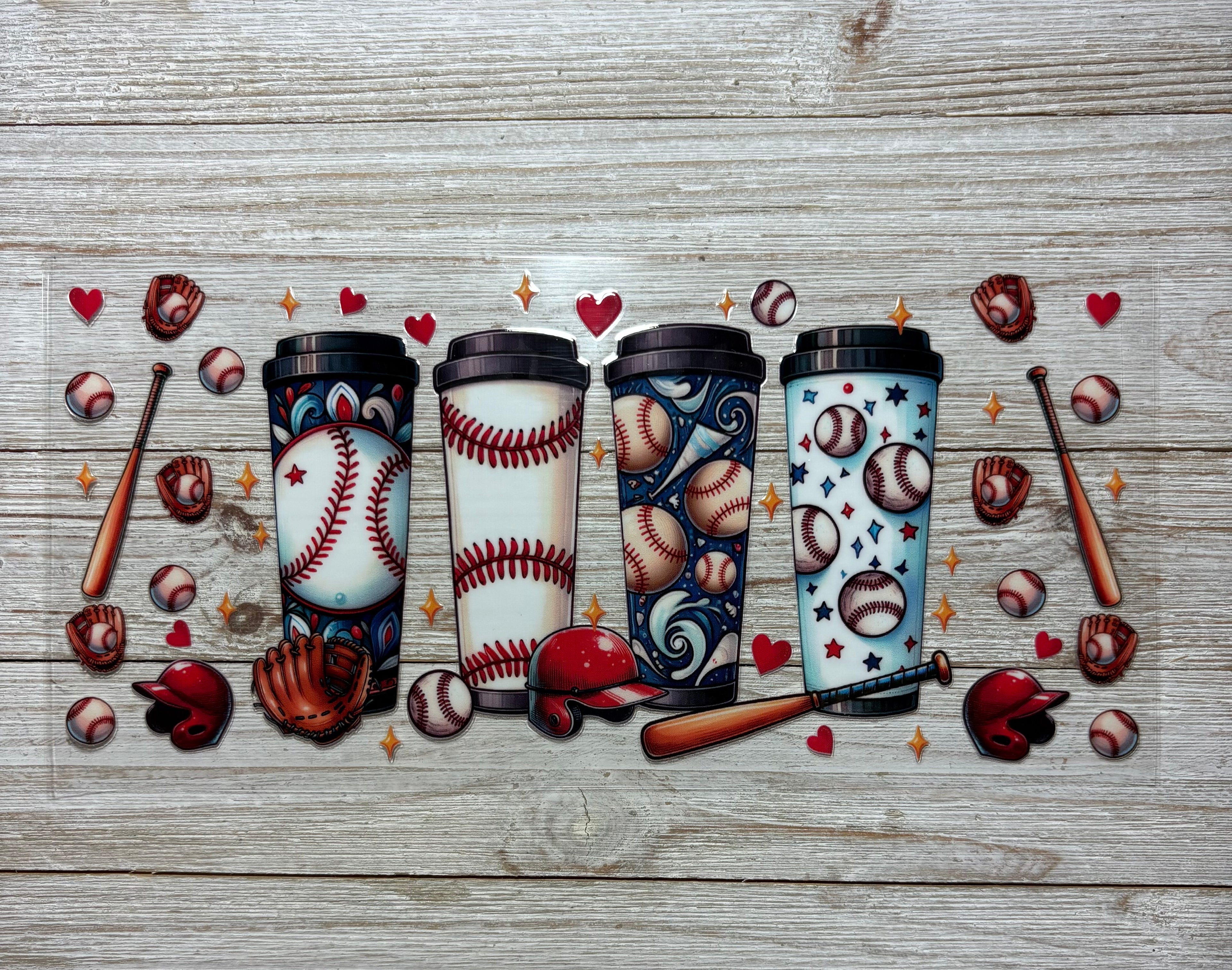 Baseball Coffee UVDTF Wrap