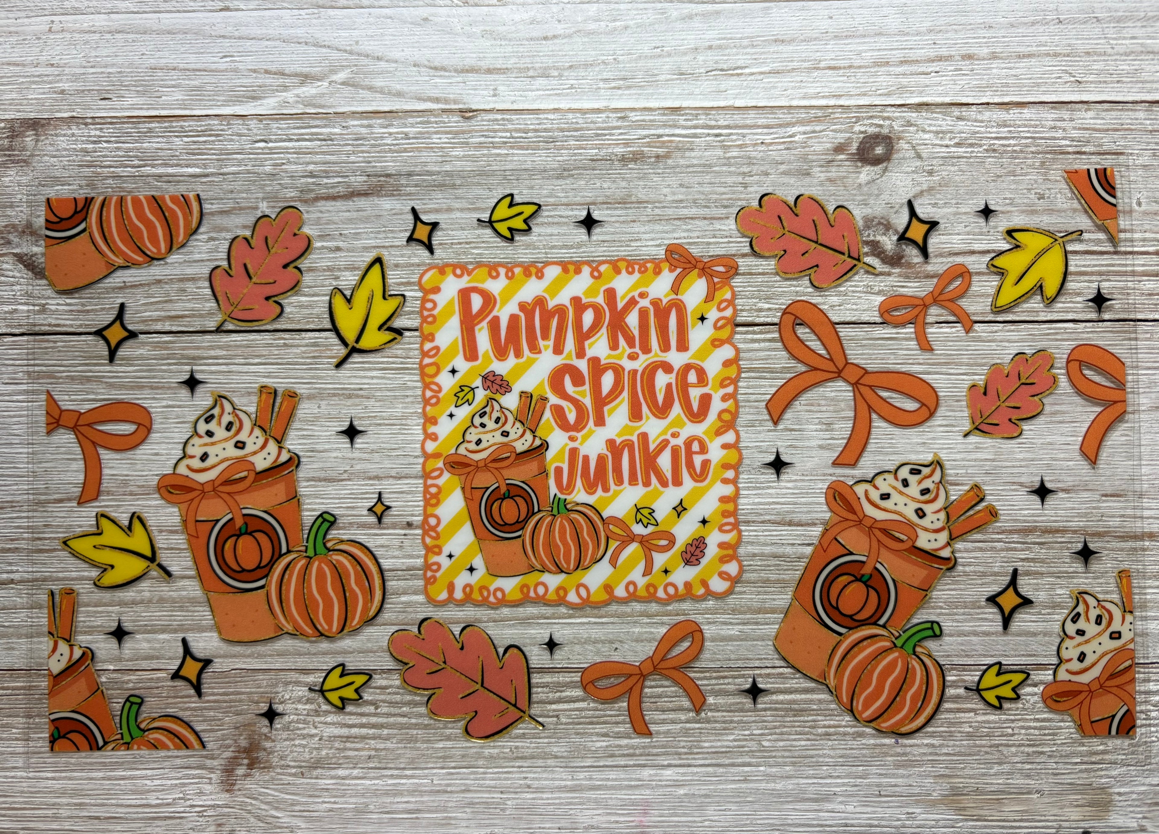 Pumpkin Spice Stocking UVDTF Wrap