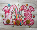 Three Easter Bunny DTF Print