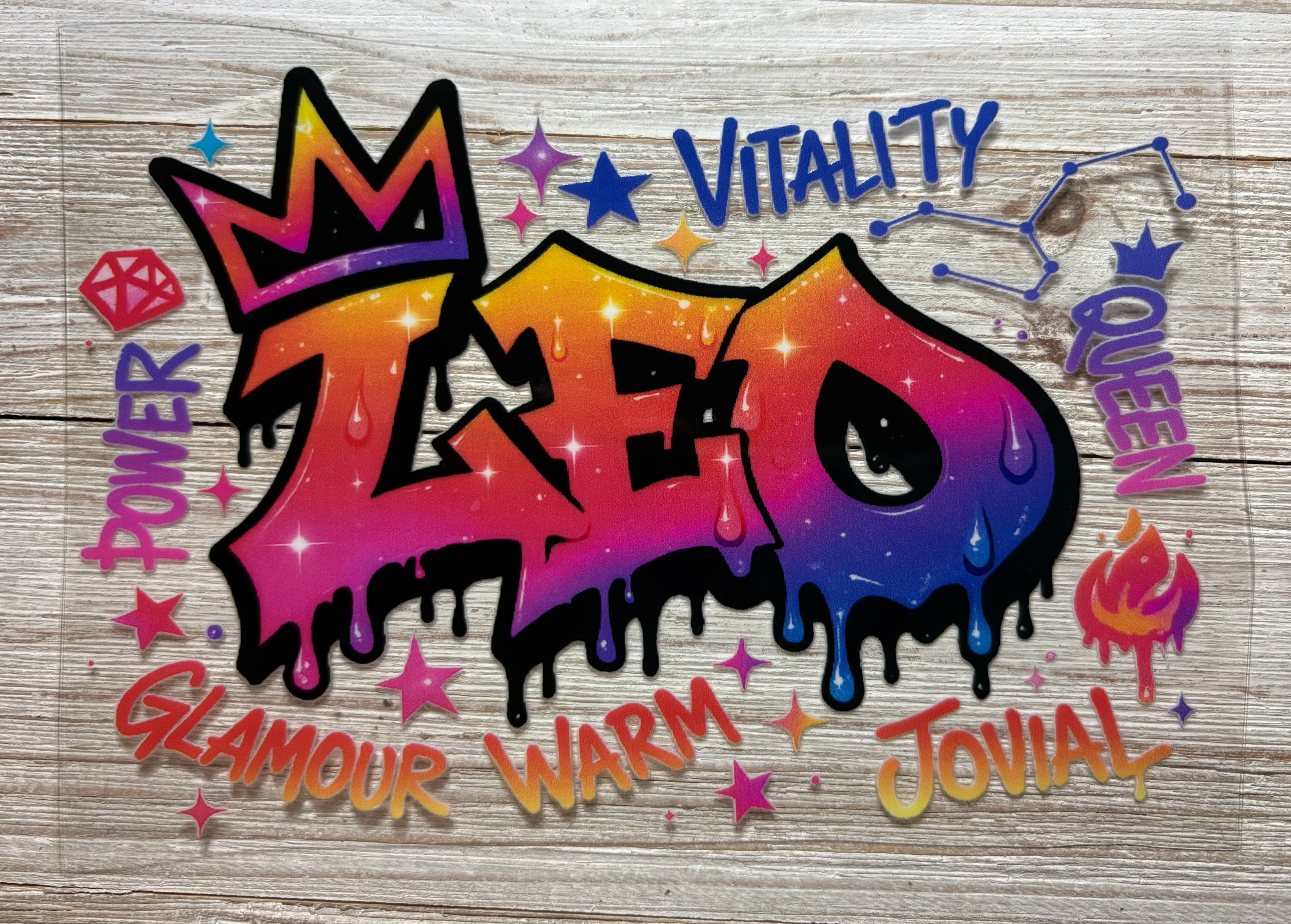 Leo Zodiac UVDTF Wrap
