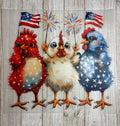July 4th Chickens DTF Print