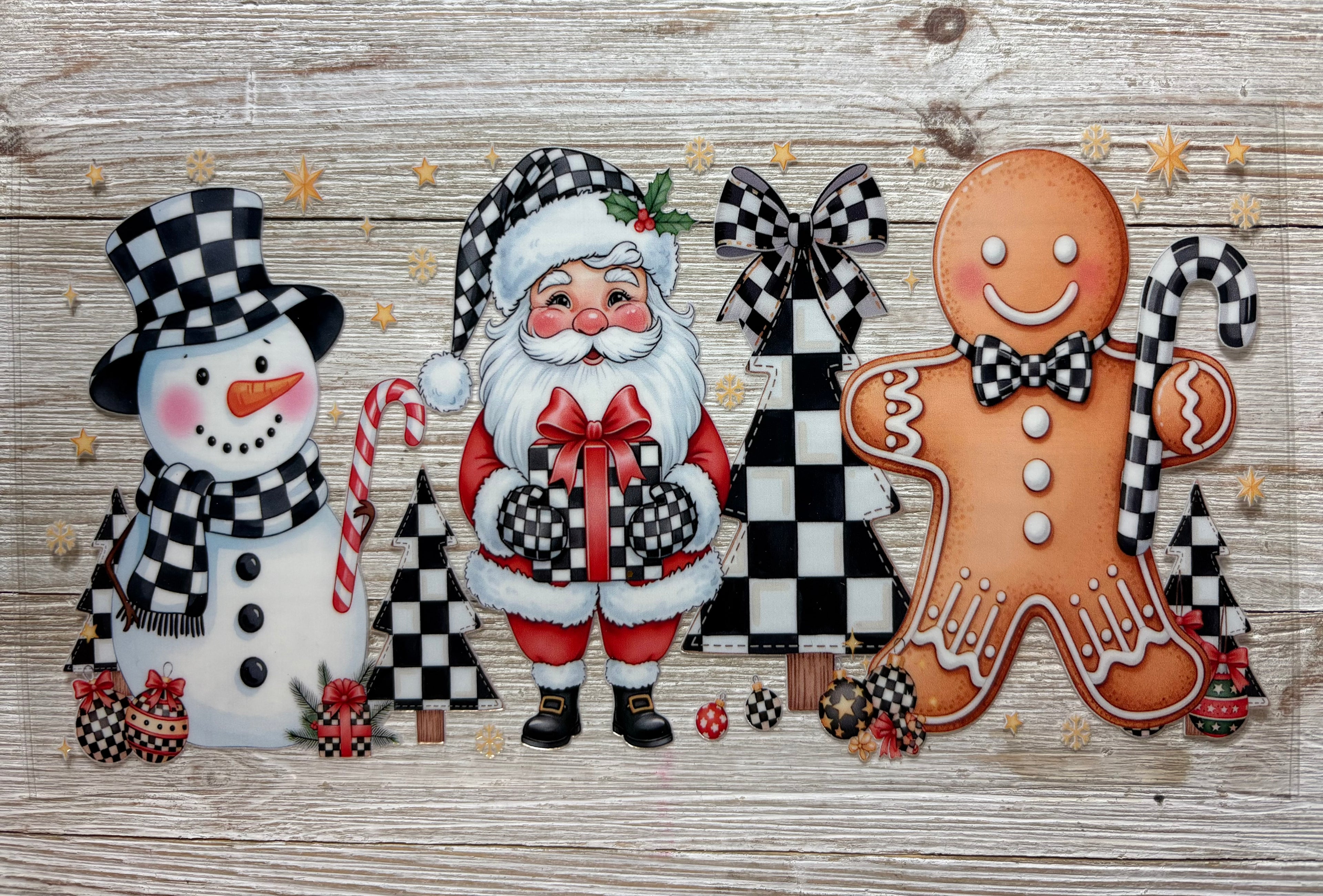 Snowman Santa Gingerbread UVDTF Wrap