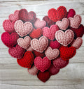 Faux Yarn Hearts in Heart DTF