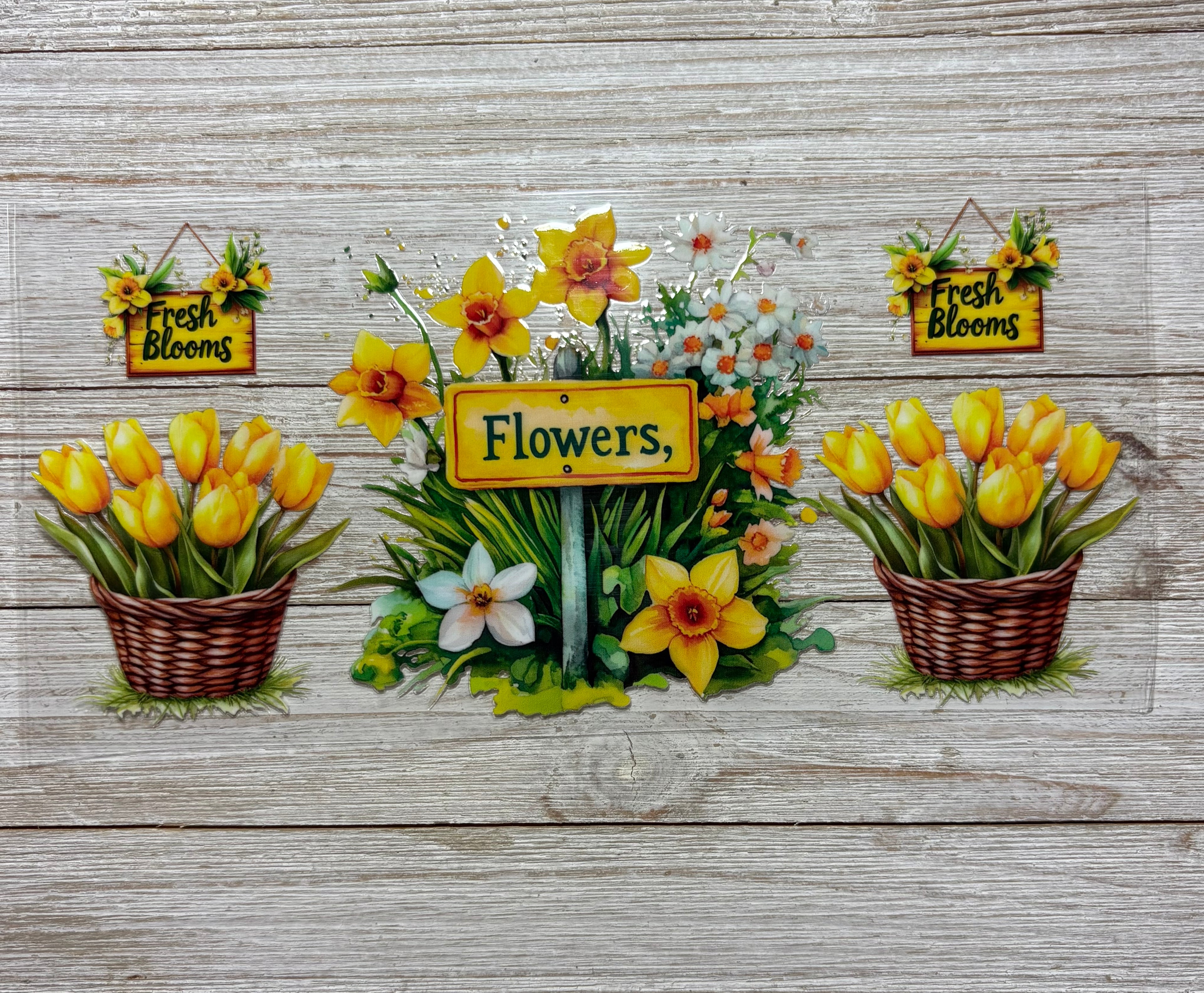 Fresh Blooms Tulips UVDTF Wrap