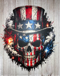Skull in Tophat 4th of July DTF Print