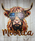 Moorica Cow 4th of July DTF Print