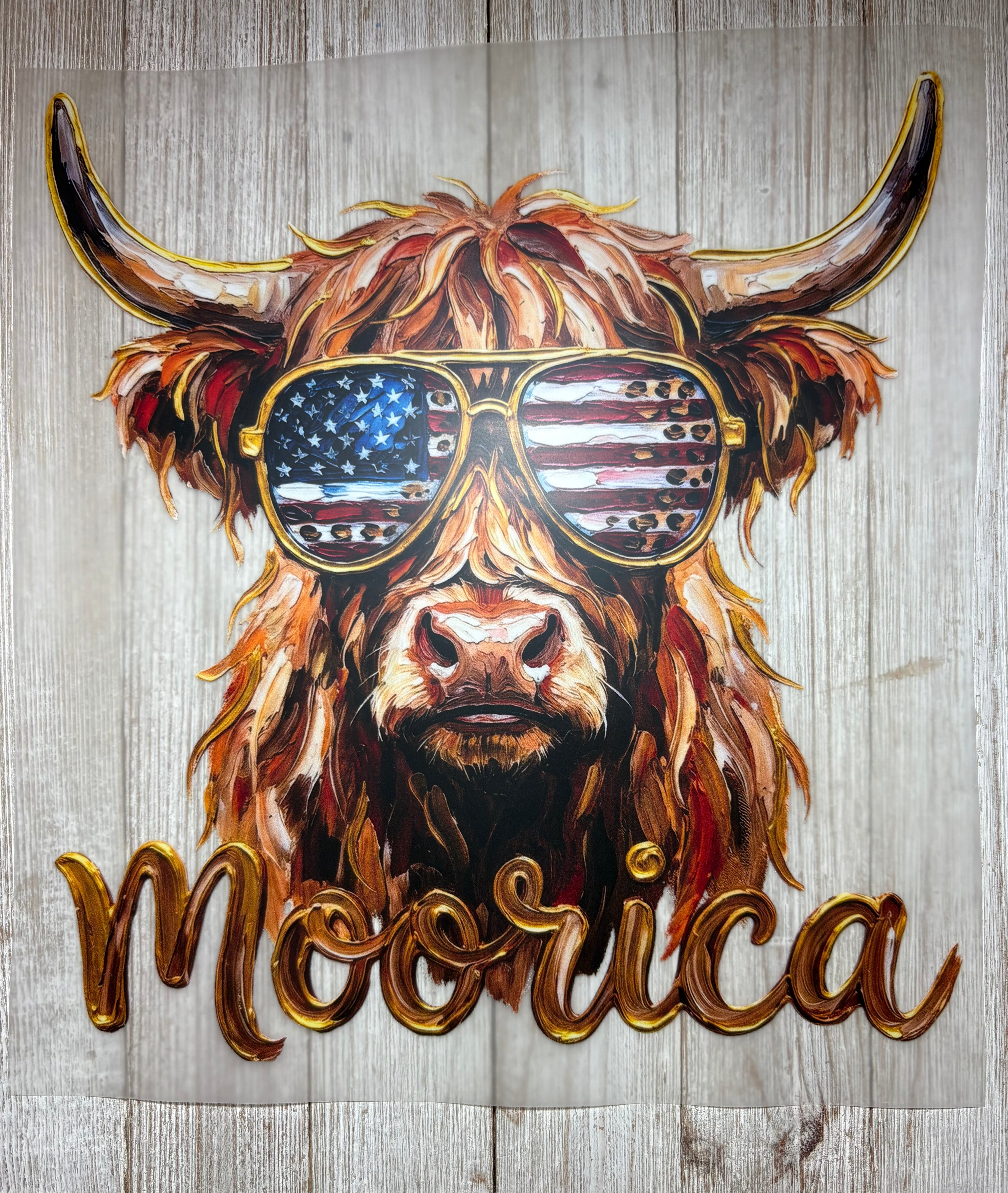 Moorica Cow 4th of July DTF Print