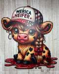 ‘Merica Heifer 4th of July DTF Print