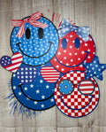 Smiley Faces 4th of July DTF Prints