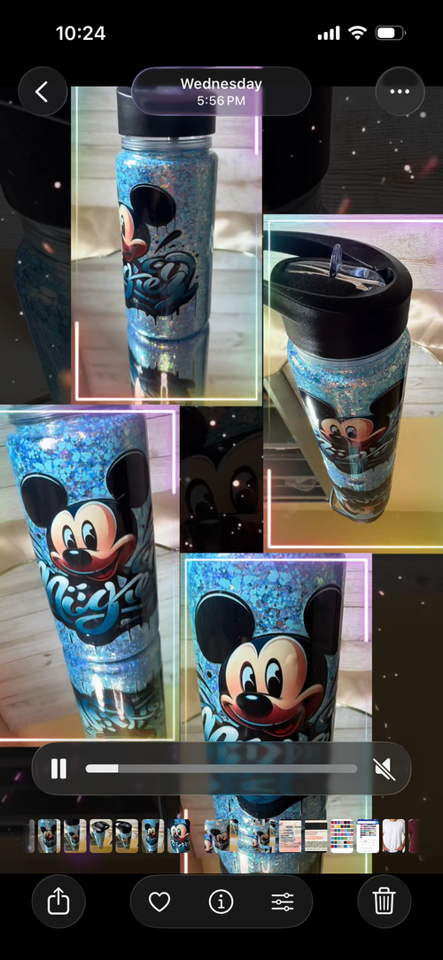 10oz Custom Snow Globe Tumbler