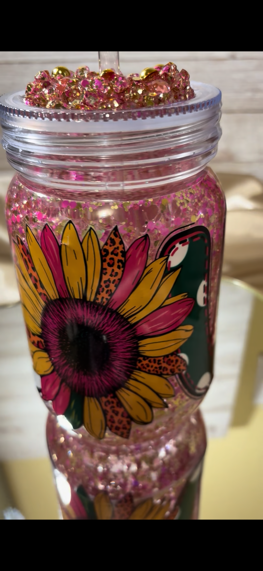 20oz Custom Snow Globe Mug with Handle