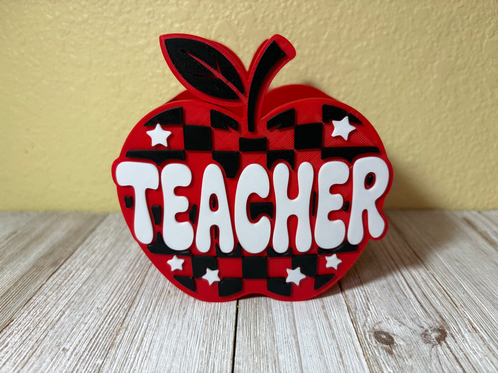 Apple Teacher Pen/Pencil Holder