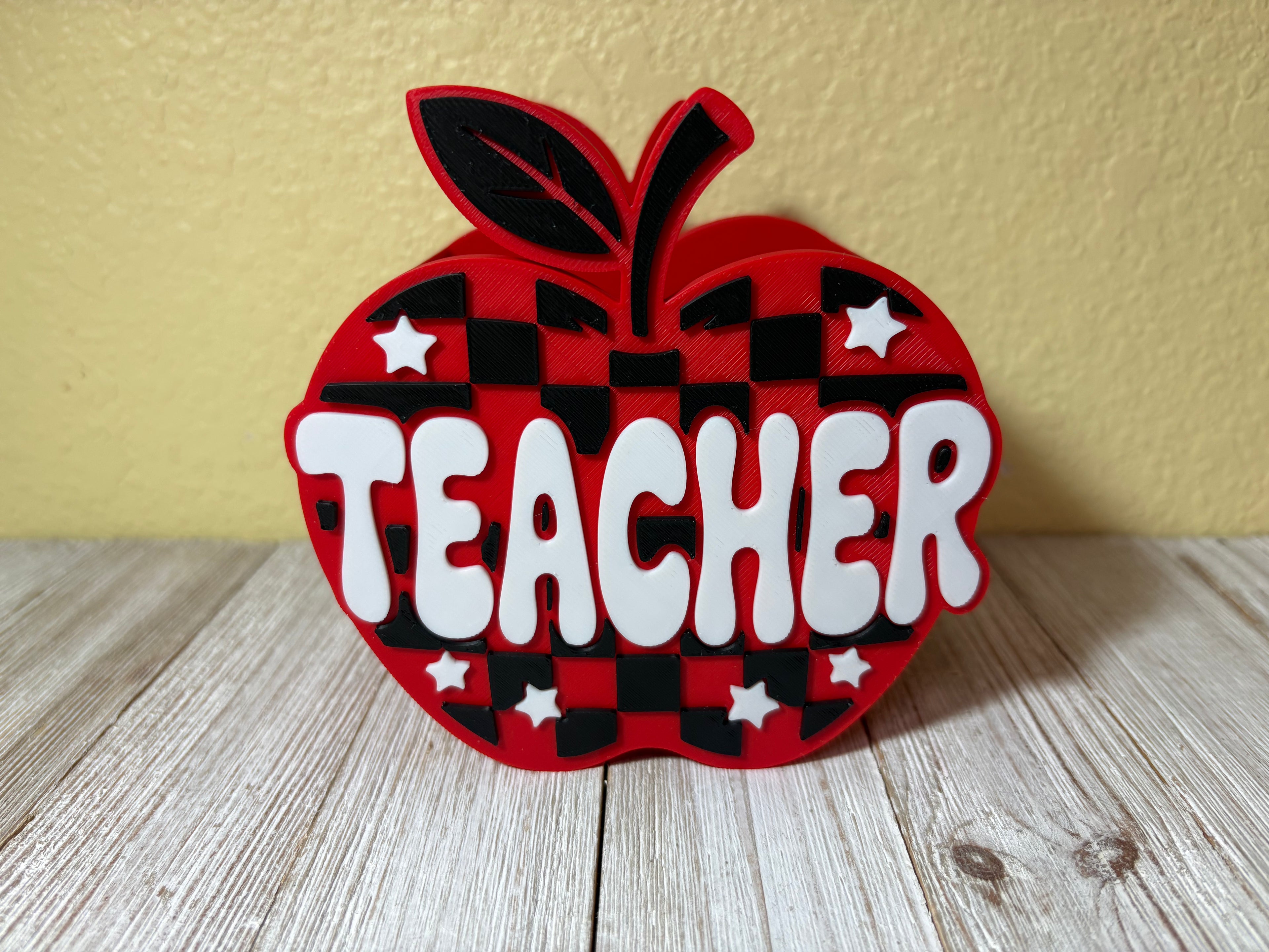 Apple Teacher Pen/Pencil Holder