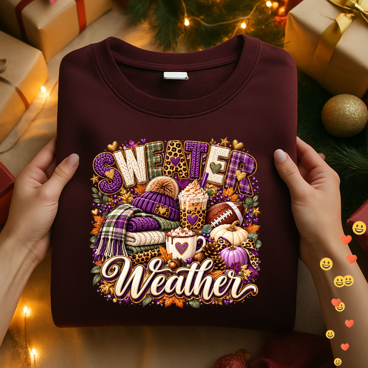 Sweater Weather Cozy Fall Crewneck Sweatshirt