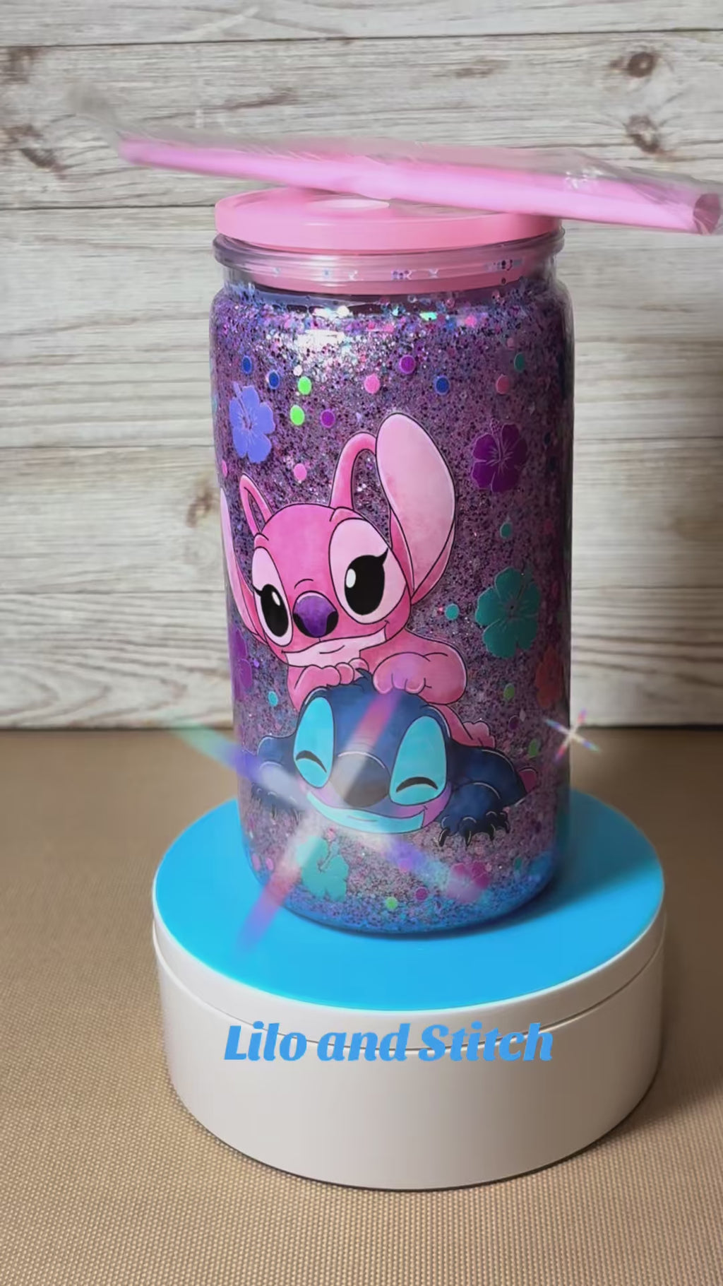 16oz Acrylic Snow Globe Tumbler